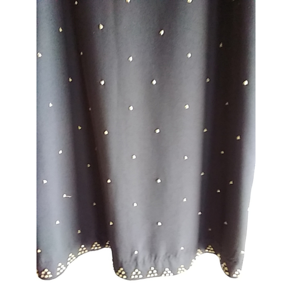 Free People Soho Studded Sleeveless Mini Dress Black w/ Gold Embellished Sz 6 - Picture 5 of 13